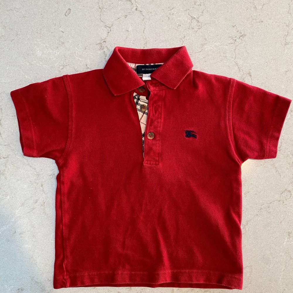 Burberry Red Polo Shirt for Kids